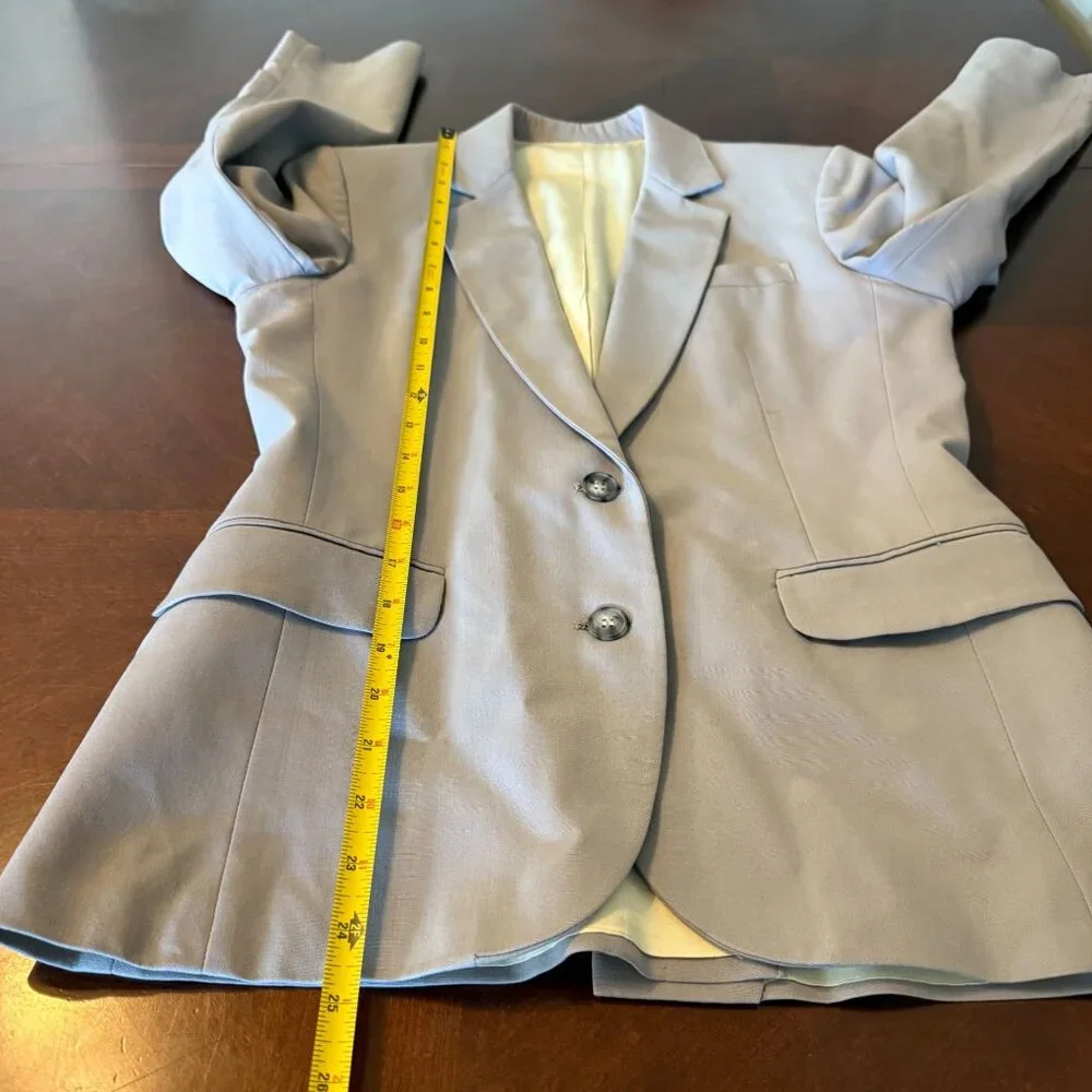 Vintage Bensons‎ St. Louis Blazer Size 4 Light Gray 80s Career Jacket USA Read